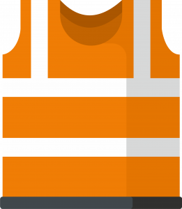 Illustratie van oranje hesje Illustratie van oranje hesje
